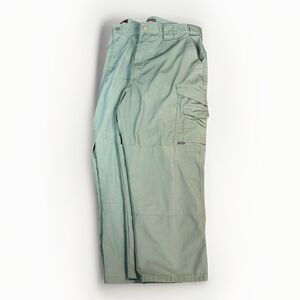 Lot of 2 - Tru-Spec Green Cargo Pants Button Closure Straight Leg Men’s 38x30